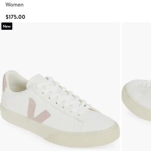 Veja womens white and pink sneakers